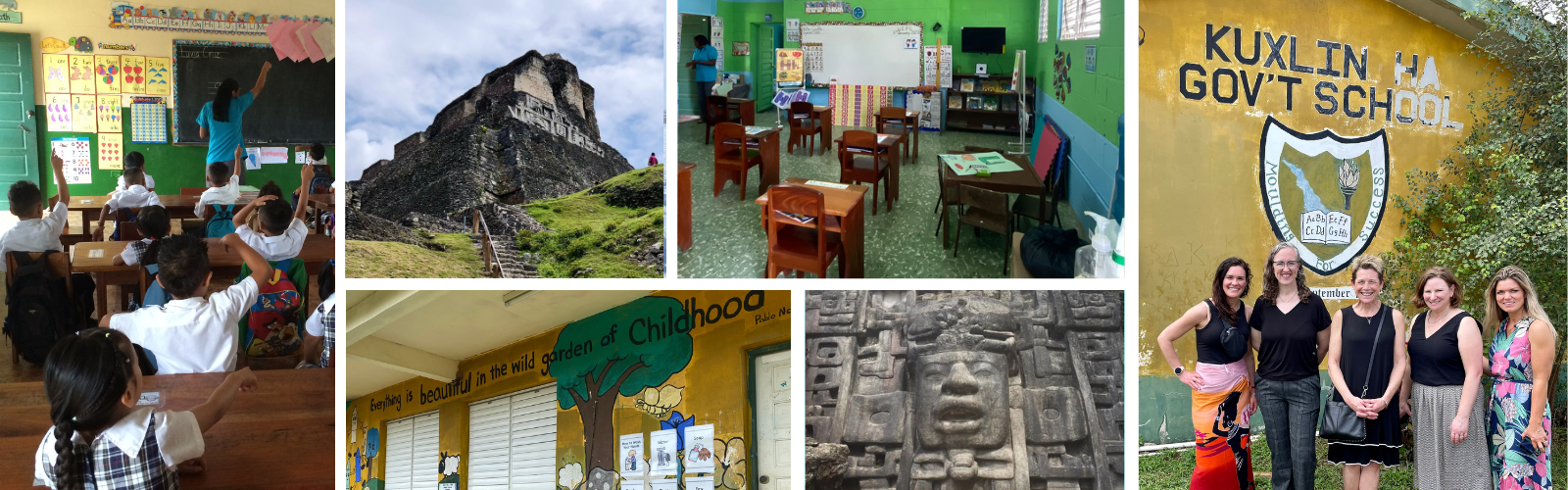 Collage of photos that display what the experience in Belize would be like.